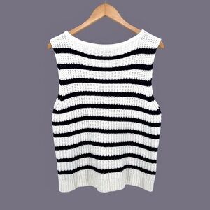 Abercrombie & Fitch Knit Sleeveless Sweater Vest XL Coastal Nautical Y2K Revival